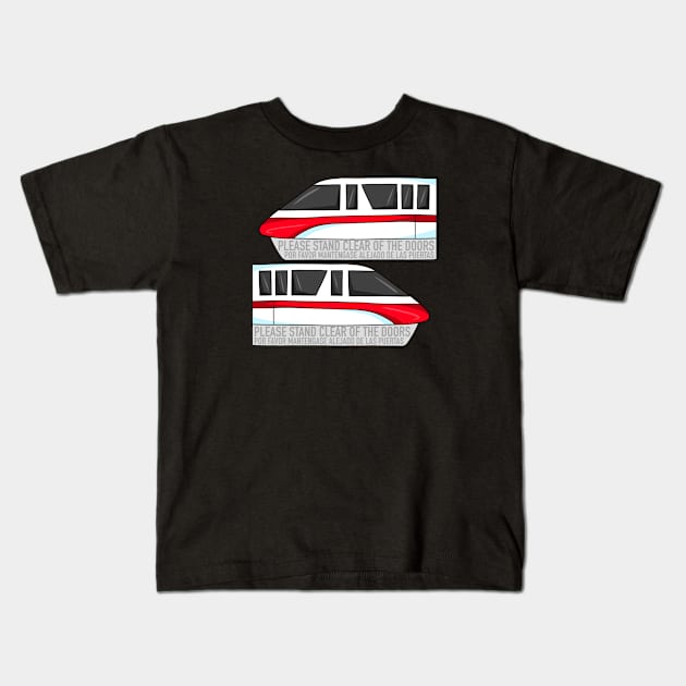 Monorail Kids T-Shirt by SE Art and Design